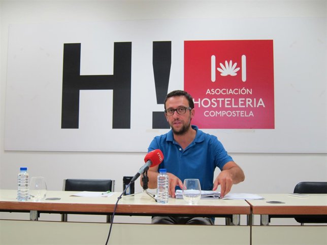 El portavoz de la Asociación Hostelería Compostela, Aser Álvarez