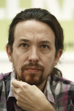 Pablo Iglesias en la presentación de un libro