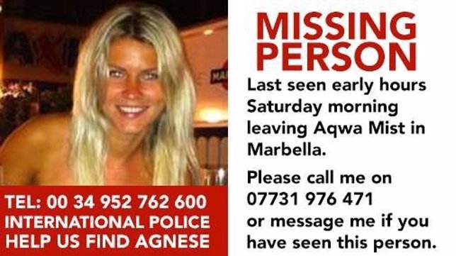 Joven letona Agnese Klavine, desaparecida en Marbella