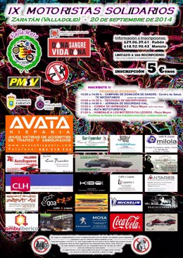 Cartel de la IX edición de 'Motoristas Solidarios'