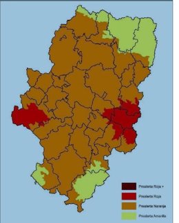 Prealerta roja por riesgo de incendios forestales en varias comarcas aragonesas.