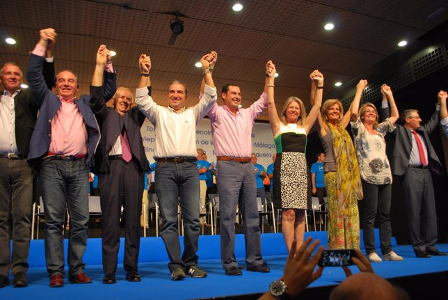 Bendodo y Juanma Moreno con candidatos 11 grandes municipios de Málaga
