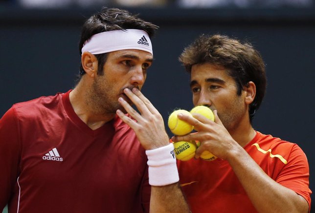 Marc López y David Marrero en la Copa Davis