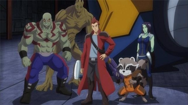 Guardianes de la galaxia en versión Anime