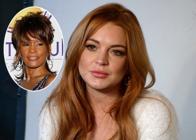 Lindsay Lohan trató con el cuerpo sin vida de Whitney Houston 