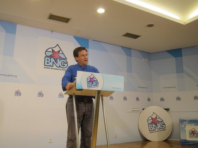Xavier Vence, portavoz nacional del BNG, en rueda de prensa