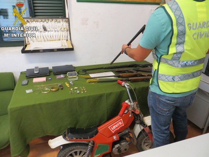 Objetos recuperados de robos en Buñol