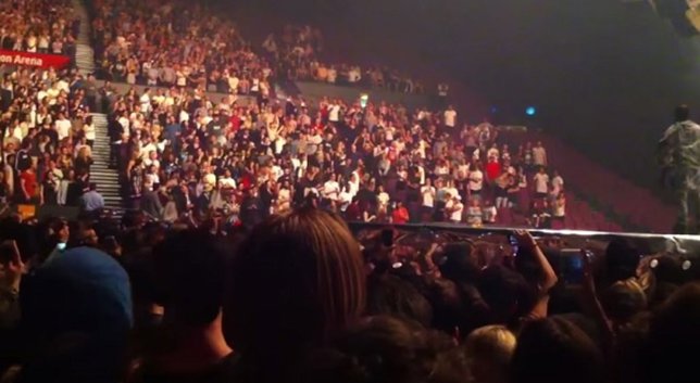 Kanye West durante su concierto en Sydney