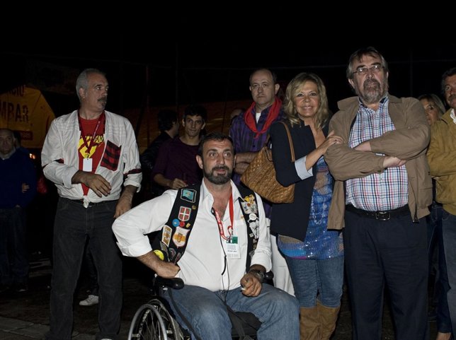 El presidente de Interpeñas, Braulio Cantera, y el alcalde Belloch