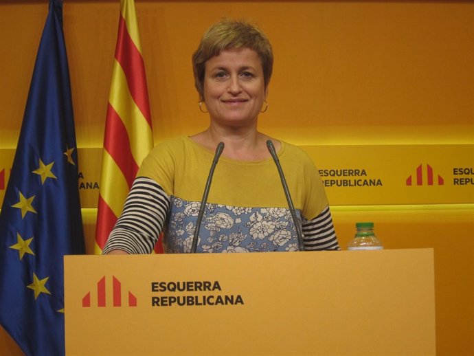 Anna Simó (ERC) en rueda de prensa este lunes
