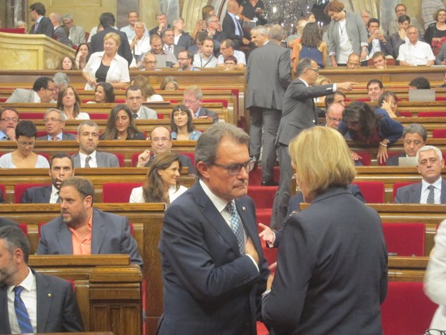 Pte.Generalitat Artur Mas, pta.Parlament Núria de Gispert
