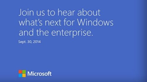 Invitación de Microsoft para la presentación de Windows 9