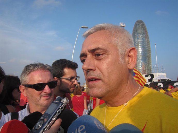 Toni Font (UDC) durante la Diada (Archivo)