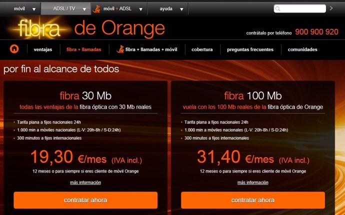 Web de Orange