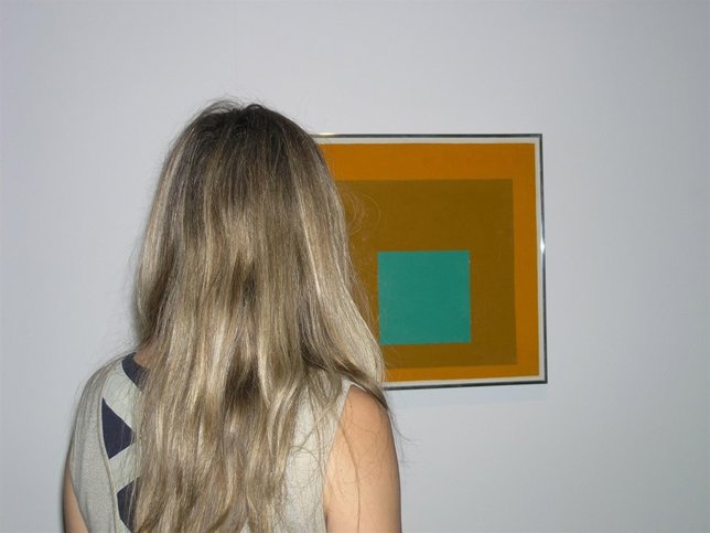 Obra de Josef Albers en el Museo de Navarra. 