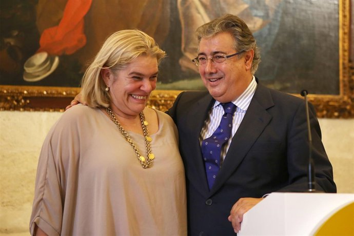 Asunción Fley y Juan Ignacio Zoido, durante la rueda de prensa