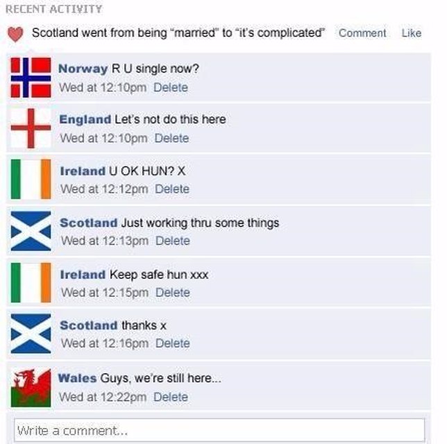 A parodia sobre el Referéndum de Escocia que triunfa en Facebook