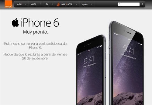 Orange comenzará a pre-vender esta noche el iPhone 6 en España