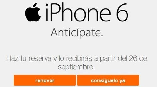 Preventa de iPhone 6 en Orange
