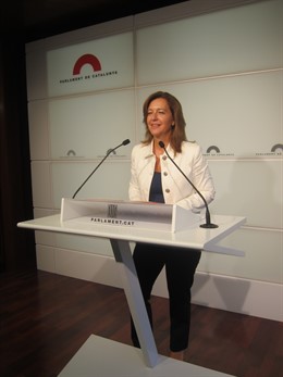 La portavoz de C's Carina Mejías en rueda de prensa