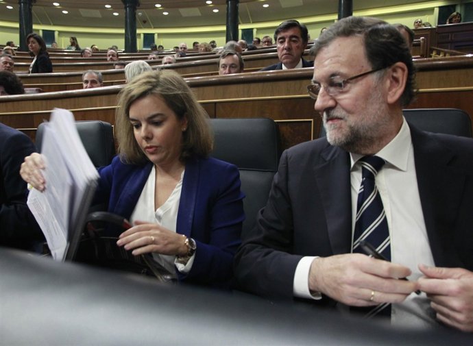 Soraya Sáenz de Santamaría y Mariano Rajoy