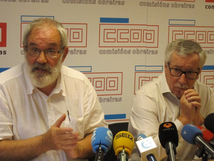 Xosé Manuel Sánchez Aguión e Ignacio Fernández Toxo (CC.OO.)