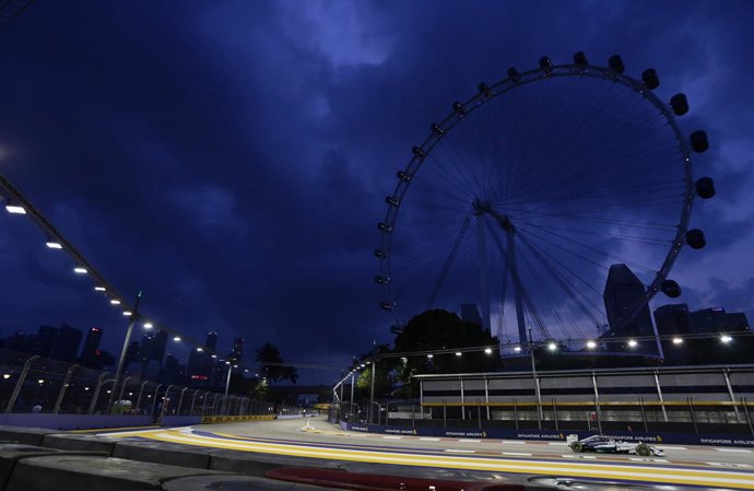 Lewis Hamilton (Mercedes) en Singapur