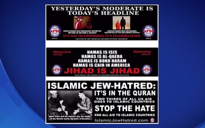 Campaña de mensajes contra el Islam en servicio público de NY