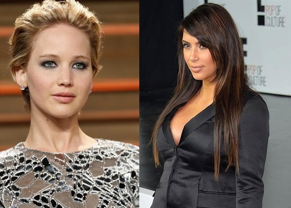 Jennifer Lawrence y Kim Kardashian