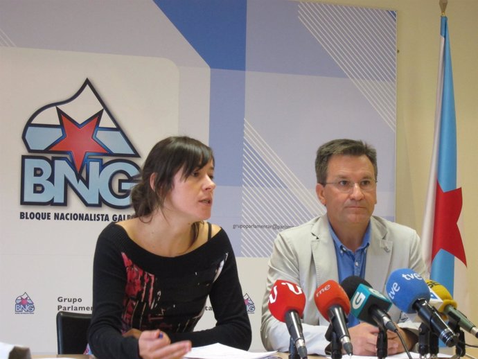 Ana Pontón y Xavier Vence, en rueda de prensa