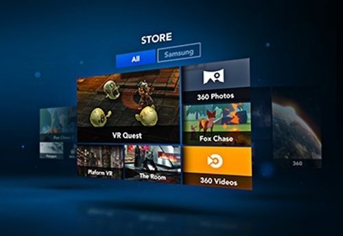 Menú de Gear VR, el casco de realidad virtual de Samsung