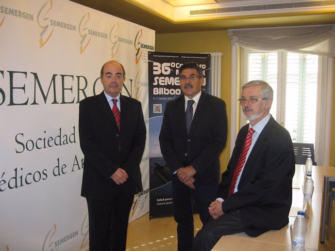Los doctores Gregorio Mediavilla, José Luis Llisterri y Rafael Alonso Matía