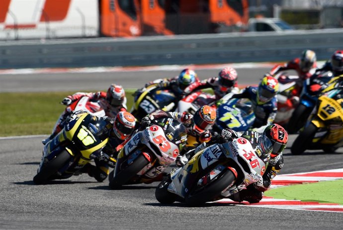 Miko Kallio lidera una carrera de Moto2