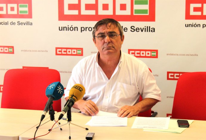 El secretario general de CCOO en Sevilla, Alfonso Vidán