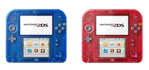Nintendo 2DS Transparente Rojo y Azul