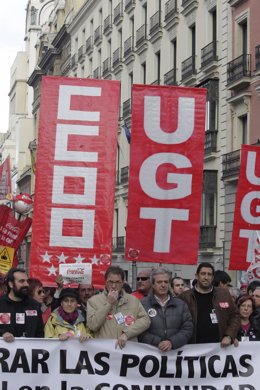 Manifestación Sindicatos contra la austeridad