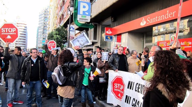 Protesta de la PAH en Valencia