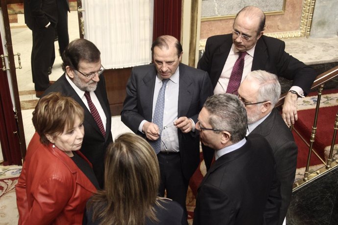 Mariano Rajoy, Gallardón, Villalobos en el congreso