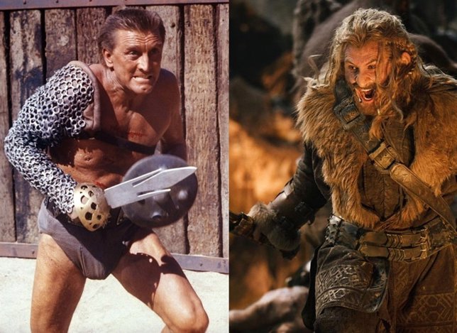 Dean O'Gorman y Kirk Douglas