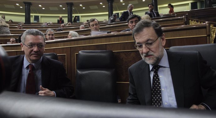 Alberto Ruiz Gallardón y Mariano Rajoy 