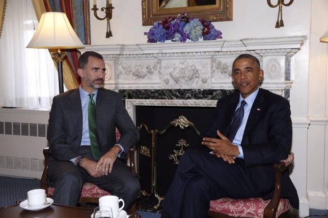 Obama recibe al Rey Felipe VI