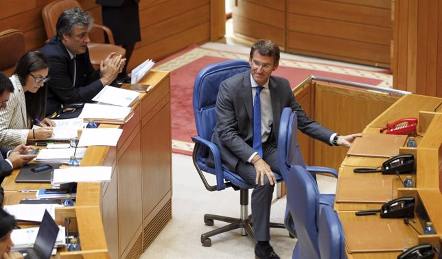 Alberto Núñez Feijóo en el Pleno del Parlamento gallego