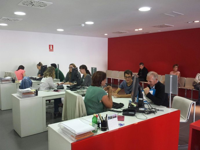 Interior de la Oficina de Atención Ciudadana de Tudela