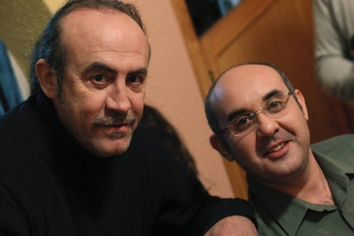 Pedro Reyes y Jordi Marquina en el rodaje de 'Sin v ida propia'