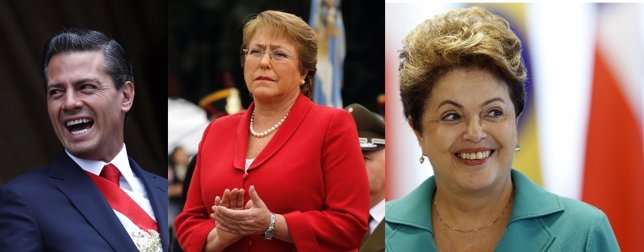 Dilma Rousseff, Michelle Bachelet, Enrique Peña Nieto
