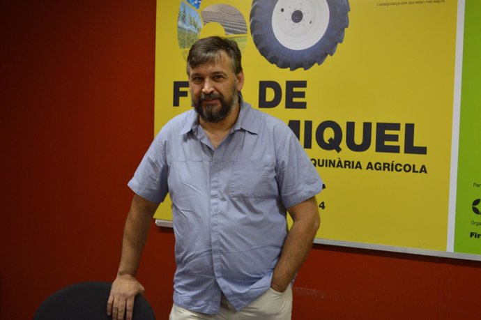 El coordinador de Unió de Pagesos, Joan Caball, en la Fira de Sant Miquel