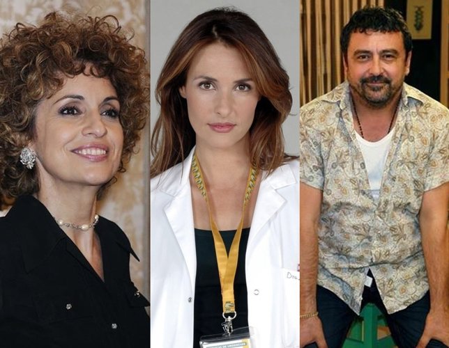 Adriana Ozores, Patricia Vico y Paco Tous