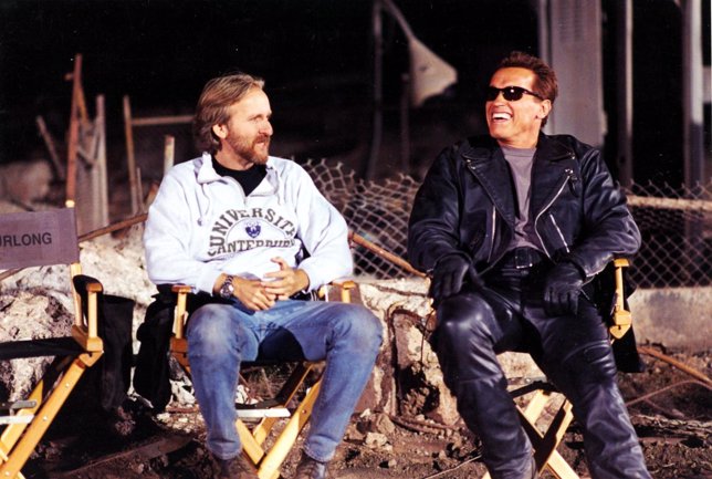 Anrold Schwarzenegger y James Cameron