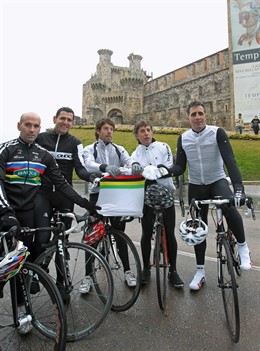 Miguel Indurain, Pedro Delgado, Óscar Freire, Abraham Olano e Igor Astarloa