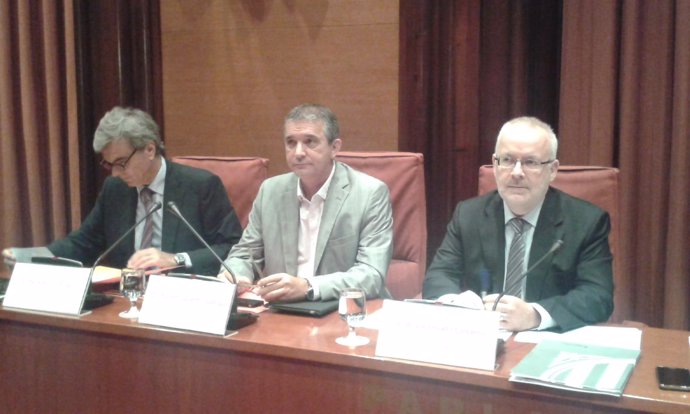 Fèlix Riera, Eugeni Sallent y Brauli Duart comparecen en el Parlament